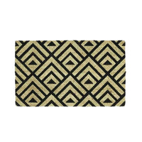 Floor Choice - FC09 Paillasson en Coco - 18 po x 30 po - Triangles-Motif de triangles apportant une touche tendance et audacieuse