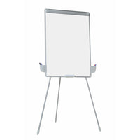 Staples - Trépied pliable pour tableau blanc effaçable à sec avec porte-stylos - 30" x 42" - Cadre en aluminium-Trépied pliable avec surface en mélamine effaçable à sec et support réglable pour bloc-notes de chevalet