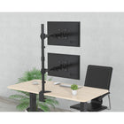 ShoppingAll SA-D285 Adjustable Dual Monitor Standing Mount Extra Tall 31.5" Pole for Two Displays up to 32" - Black-6