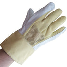 IMPACTO® AL790-40 petit paire Gant protection anti-coupures, paume en cuir, manchette de sécurité-1