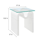 Modway - Ondine Plateau en verre Table d’appoint - Blanc-Plusieurs finitions disponibles