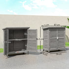 Outsunny Wooden Garden Shed with 2 Doors-Tilted roof to stop water build-up  
