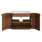 Modway - Zia Support mural de 24" Meuble de salle de bain avec lavabo en marbre - Noyer-8