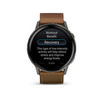 Garmin - Venu 4 – 45 mm, Ardoise avec bracelet en silicone noir et bracelet en cuir brun-Suivi du mode de vie (nouveau): Enregistrez des comportements personnalisés ou prédéfinis — comme la consommation de caféine et d'alcool — et consultez des rapports sur la façon dont ces choix de mode de vie affectent votre sommeil, votre stress et votre HRV dans l'application Garmin Connect. Ainsi, vous pouvez prendre des décisions plus conscientes pour votre santé