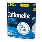 Papier hygiénique Cottonelle Ultra CleanCare en méga-rouleaux, paquet de 6-6 méga-rouleaux = 24 rouleaux réguliers
