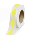 JAM Paper - Rouleaux d'étiquettes standard - en forme de sceau d'anniversaire - 1 3/8 x 2 5/8 - jaune fluo - 125 étiquettes/rouleau-Couleur : Jaune fluo | Faites ressortir votre courrier avec des étiquettes d'adresse d'expédition colourées.
