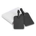 Champs - Collection Onyx Etiquettes de bagages en cuir - Noir-Doublure RFID