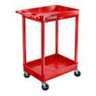 Luxor – Chariot en plastique à 2 tablettes (RDSTC11RD), rouge-Ce chariot robuste tout usage de Luxor permet de déplacer et de ranger des fournitures facilement