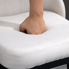 HOMCOM Bar Height Swivel Bar Stools with Steel Legs - Cream White - 2 Pack-Non-slip feet ensure your balance and prevent your floor from scratching
