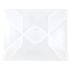 JAM Paper Plastic Portfolio with Tuck Flap Closure Letter - 9 1/2 x 11 7/8 x 1/4 - Clear Frost-Clear Frost Plastic Portfolio Envelopes with Tuck Flap Closure