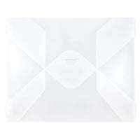 JAM Paper - Portefeuille en plastique avec fermeture à rabat Lettre – 9 1/2 x 11 7/8 x 1/4 – Transparent givré-Enveloppes de portefeuille en plastique Clear Frost avec fermeture à rabat
