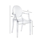 Nicer Furniture Louis XVI Transparent Ghost Chair - 4 Pack-Innovative modern design - Clear, Sturdy polycarbonate, Trendy