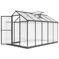 Outsunny 6' x 10' x 6.4' Polycarbonate Greenhouse- Powder-coated aluminium alloy frame offers durable support    
 