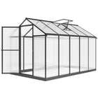 Outsunny - Serre en polycarbonate 6 pi x 10 pi x 6,4 pi- Le cadre en alliage d'aluminium avec revêtement en poudre offre un support durable  
