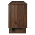 Modway Knox 71 Inch TV Stand - Walnut-Non-Marking Leveling Feet