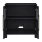 Hudson&Canal Holbrook 28"W Accent Cabinet - Black Grain-Clean with a soft, dry cloth and no harsh chemicals or abrasive cleaning materials