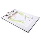 Mobile OPS Unbreakable Quick Reference Clipboard with Dry Eraseable Transparent Protective Cover - Clear - 2 Pack-Clip has high-friction rubber grips and retractable hang hole