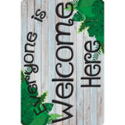 Ashley Productions - Smart Poly Tapis de bienvenue avec dos antidérapant - 15 -5" x 23 -5" - verdure en bois de hêtre. Tout le monde est le bienvenu ici. Lot de 2.-Choisissez parmi une variété de designs éducatifs, inspirés de la nature ou interactifs pour compléter votre style d'enseignement et le thème de votre salle de classe.