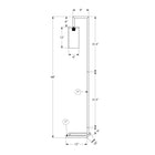 Monarch Specialties - 9656 68"H Lampadaire - Métal Noir/Abat-Jour En Verre-Un interrupteur au pied pratique permet un contrôle facile, rendant l'utilisation quotidienne simple et sans effort