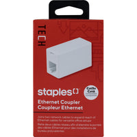 Staples CAT 6 Network Coupler-Reliable connectivity – Securely joins two network cables to expand reach of Ethernet cables for versatile office setups