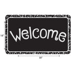 Ashley Productions The Original Fun Mat Welcome Mat - 18" x 30" - Black Composition Welcome-Slip-Resistant and Durable: Heavy-duty rubber backing ensures safety and durability, perfect for high-traffic areas.