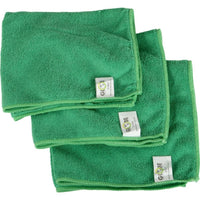 Globe Commercial Products - Lingettes en microfibres - 16 x 16 po - Vert - Paquet de 10-16 x 16 po