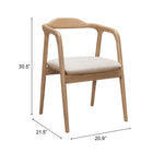Zuo Hosoi Dining Chair - Beige-6