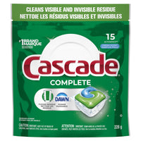 Cascade Action Packs Dishwasher Detergent - Complete Fresh - 15 count-Total Clean’s best-ever formula for starch fighting tackles messes like pasta, oatmeal, rice, and cereal