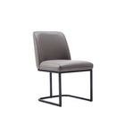 Manhattan Comfort - Lot de 2 chaises de salle à manger modernes Serena 23,62 po en similicuir gris-10