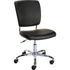Staples Nadler Luxura Armless Office Chair - Black-Chair height adjusts easily with a lever located below the seat