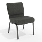 Flash Furniture HERCULES Series 21"W Church Chair with Silver Vein Frame - Dark Grey Fabric-Set of 4 Multipurpose Church Chairs