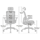 COUGAR - Fauteuil inclinable et pivotante en maille Speeder One - Noir-17