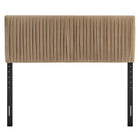 Modway Eloise Stain-Resistant Performance Velvet Queen Headboard - Taupe-Height-Adjustable Mount Positions
