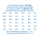 Creative Start - Lettres autoadhésives en vinyle - Chiffres et symboles - 2 po - Noir - 133 caractères par paquet-Comprend les lettres majuscules de A à Z, les chiffres de 0 à 9 et divers symboles Helvetica