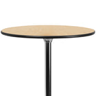 Flash Furniture – Table de salon ronde en bois, 30 po, pattes de 30 po et 42 po, bois de bouleau-Bord en PVC noir