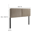 Modway Lindee Boucle Fabric Full Headboard - Oatmeal-7