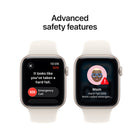 Apple Watch SE 3 - 44 mm - GPS - Starlight Aluminum Case with Starlight Sport Band - S/M-Set up Apple Watch For Your Kids, even if they don’t have their own iPhone.10 So they can call, text, and share their location