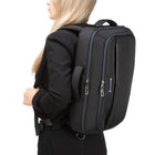 Nextech Convertible Backpack Business Case with 17.3" Laptop Compartment - Black-Inside zippered pocket fits legal files, keeping your documents secure