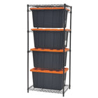 Hardware Machinery 5-Level Storage Rack Freestanding Steel Shelving Unit - Black-Freestanding unit for flexible placement anywhere