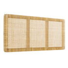 Modway Sandy Wall Mounted Wood and Rattan Full Size Headboard - Natural Rattan-Full Size Headboard