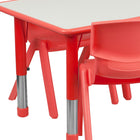 Flash Furniture – Table d’activités rectangulaire en plastique, 23,63 x 47,25 po, rouge (YU06036RECTBLRD)-Couleur rouge primaire