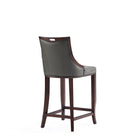 Manhattan Comfort - Emperor tabouret de bar traditionnel 19" en similicuir rembourré - gris galet - lot de 2-Livré chez vous entièrement assemblé ! Aucun assemblage requis