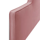 Modway - Dawn Performance Velvet Tête de lit jumelée, Rose poussiéreuse-Rembourrage en mousse dense