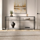 Hudson&Canal Sivil 64"W Console Table - Blackened Bronze-Clean with a soft, dry cloth and no harsh chemicals or abrasive cleaning materials