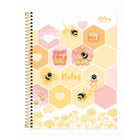 Hilroy Honeybees Hardcover Notebook - 160 pages - 10-7/8" H x 7-7/8" W - White -Durable Hard Cover