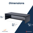 ShoppingAll 2-Tiers Wooden Monitor Stand Riser with Storage Organizer - Black - 5 Pack-Ergonomic & Sturdy: Elevate your monitor or laptop to an ideal height, alleviating neck and back strain. With its robust construction, the SA-MS3 promises a heavy-weight support, ensuring stability for your devices.