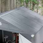 Outsunny Plastic Garden Storage Shed with Air Vents - 8' x 6' - Dark Grey-Two vents for good ventilation 