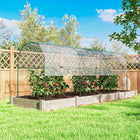 Outsunny - serre d’extérieur en polycarbonate 6,3 pi x 2,3 pi x 6,1 pi avec étagères à 3 niveaux- Raccords d'angle inclus pour un montage facile. Fixez la bâche au cadre avec les clips en plastique
