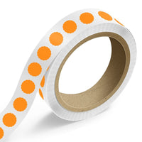 JAM Paper Standard Label Rolls - Scallop Shaped - 1 5/8 x 1 5/8 - Neon Orange - 125 Labels/Roll-Colour: Neon Orange | Make your mail stand out with colourful shipping address labels.