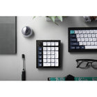 Keychron Q0 Max Knob Version Swappable RGB Backlight Number Pad - Red Switch - Black-Tri-mode connectivity (2.4 GHz, Bluetooth, and wired) for flexible use across multiple devices